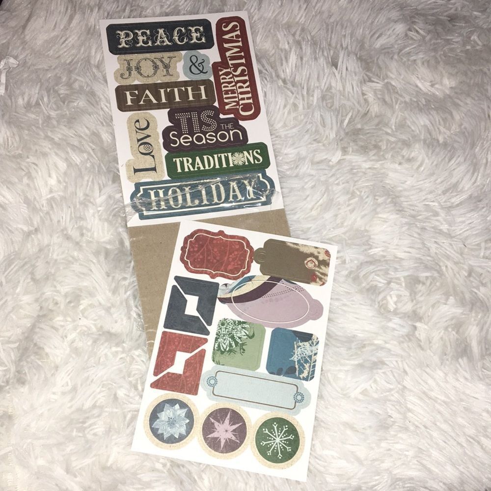 Creative memories vtg 22 die cut shapes misc holiday love faith joy colo…